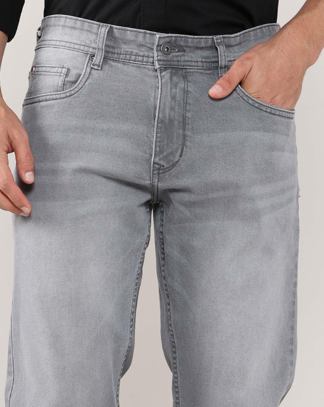 Lee Cooper | Men Mid-Wash Straight Jeans|4