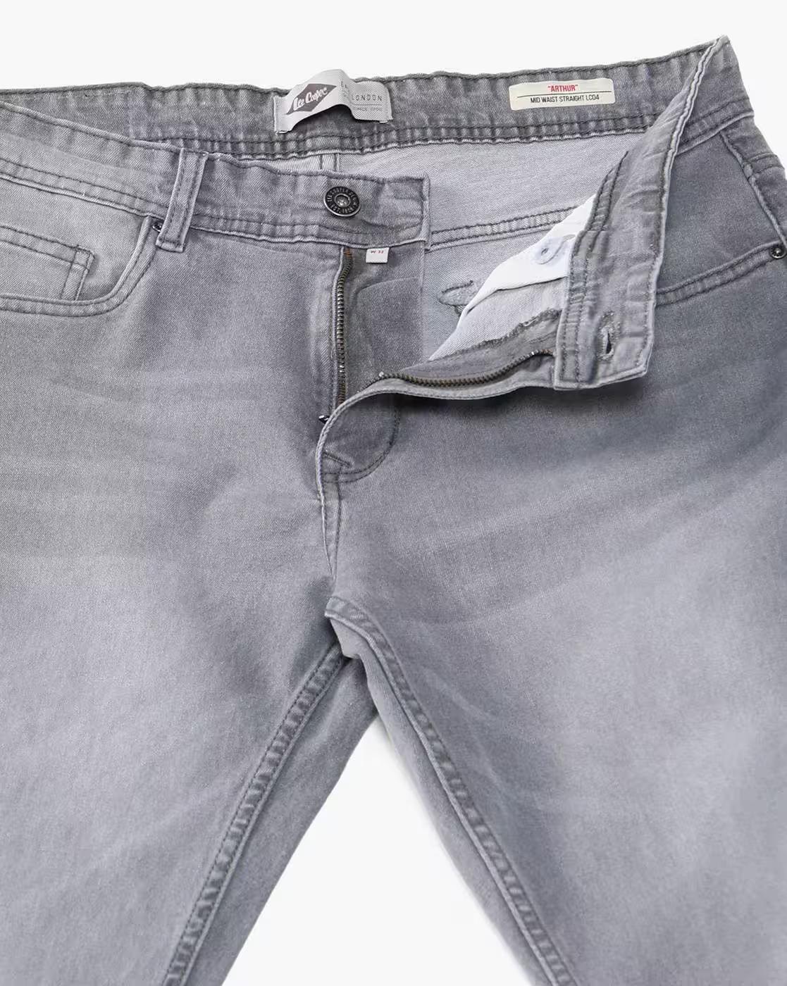 Lee Cooper | Men Mid-Wash Straight Jeans|5