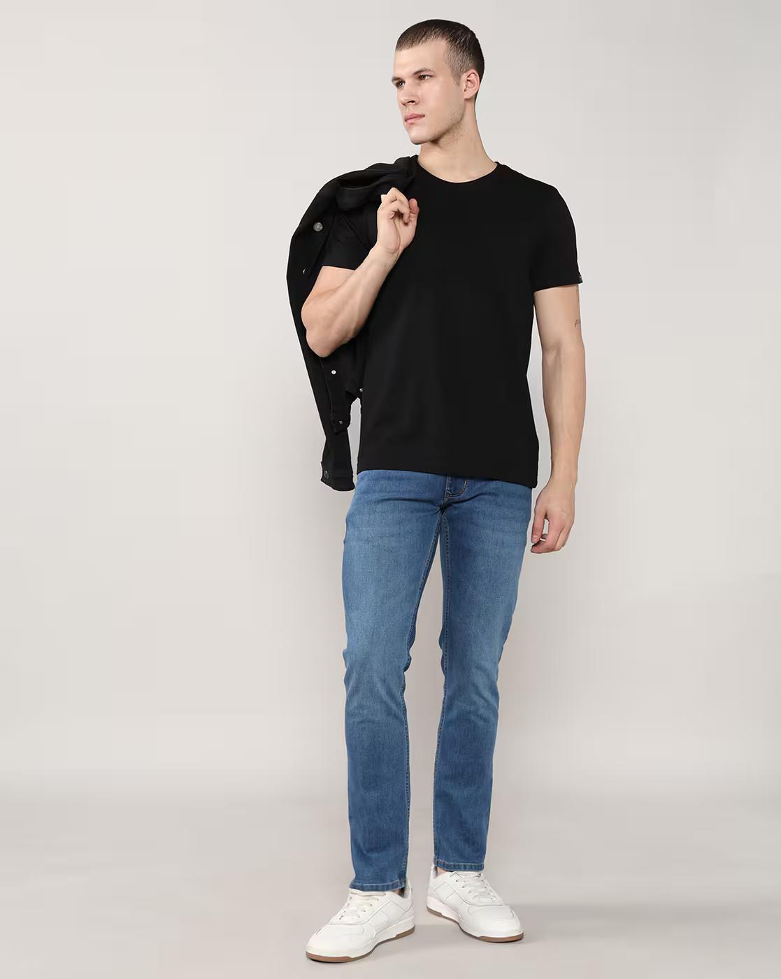 Lee Cooper | Men Lightly Washed Slim Fit Jeans|0