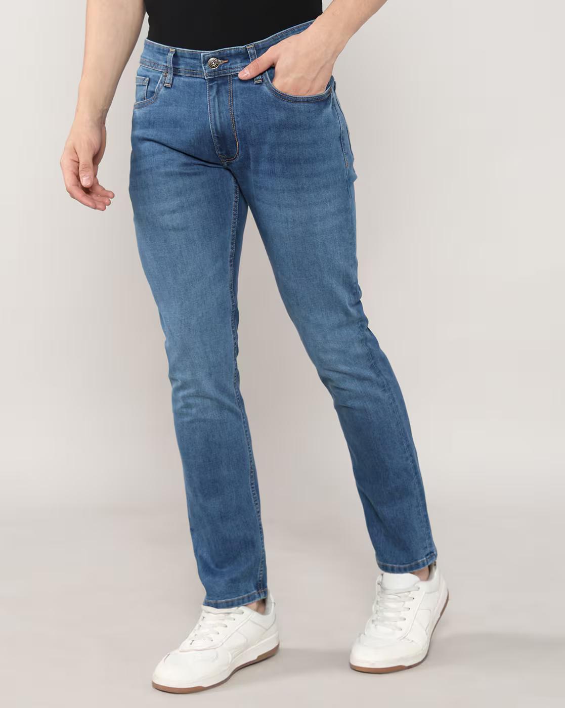 Lee Cooper | Men Lightly Washed Slim Fit Jeans|1