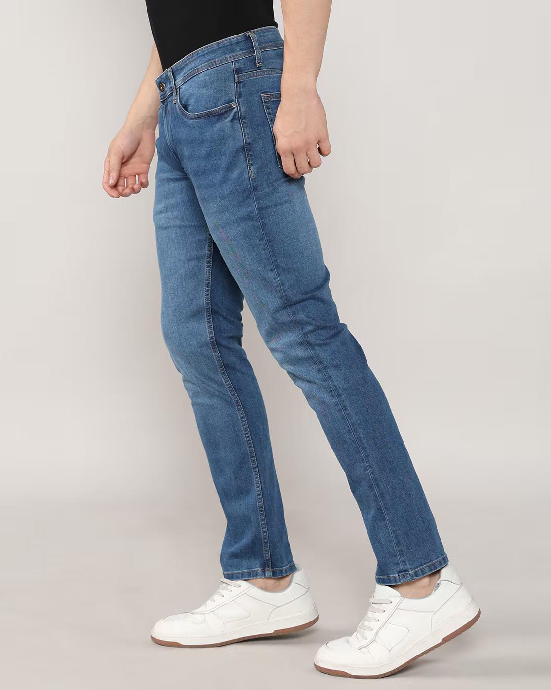 Lee Cooper | Men Lightly Washed Slim Fit Jeans|2