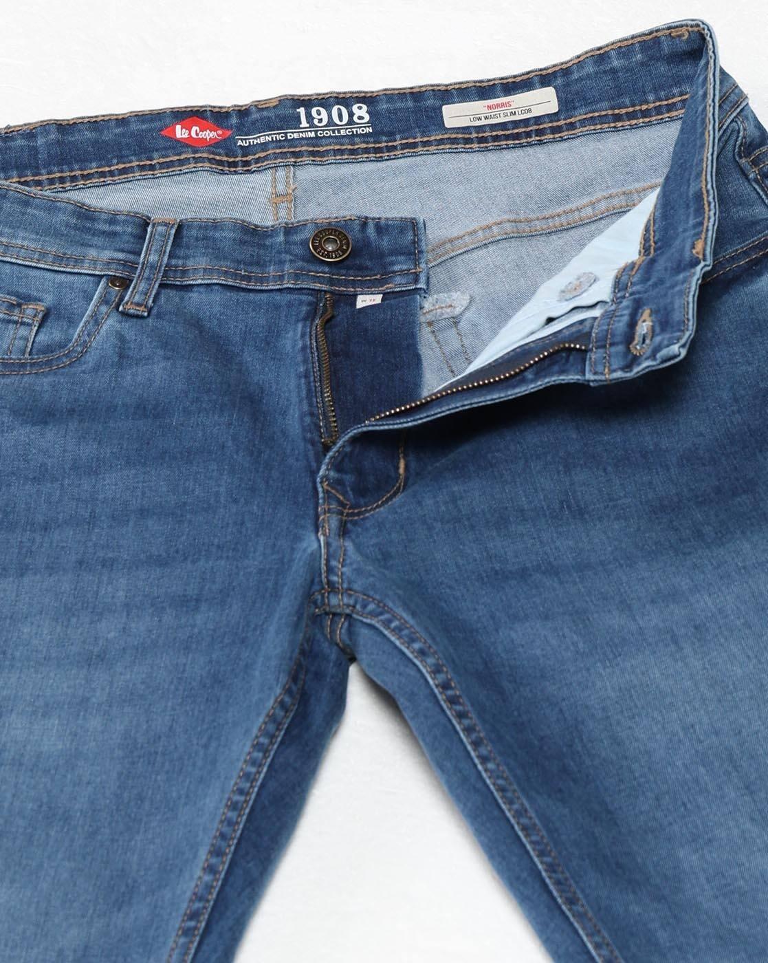 Lee Cooper | Men Lightly Washed Slim Fit Jeans|5