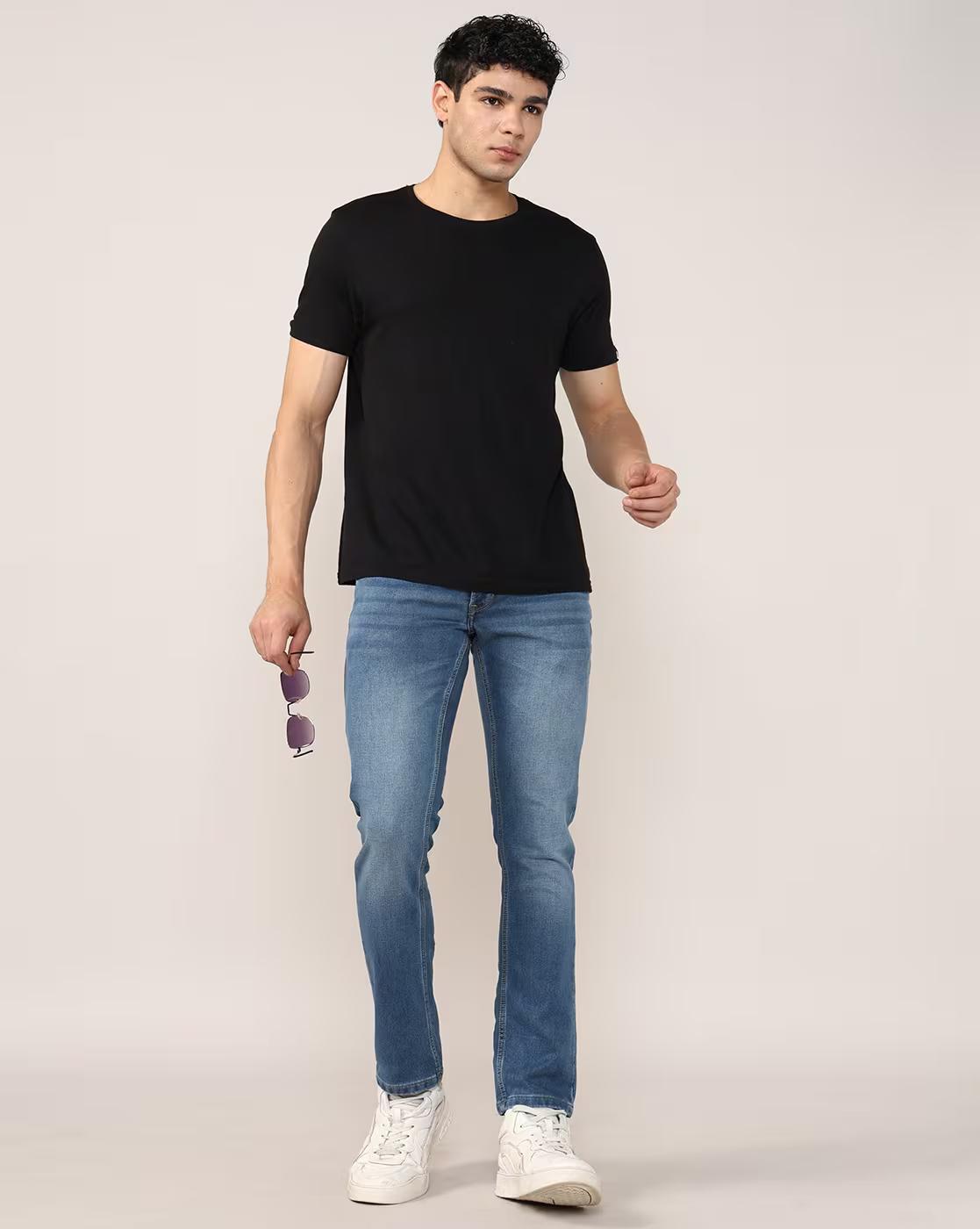 Lee Cooper | Men Mid-Wash Slim Fit Jeans|0