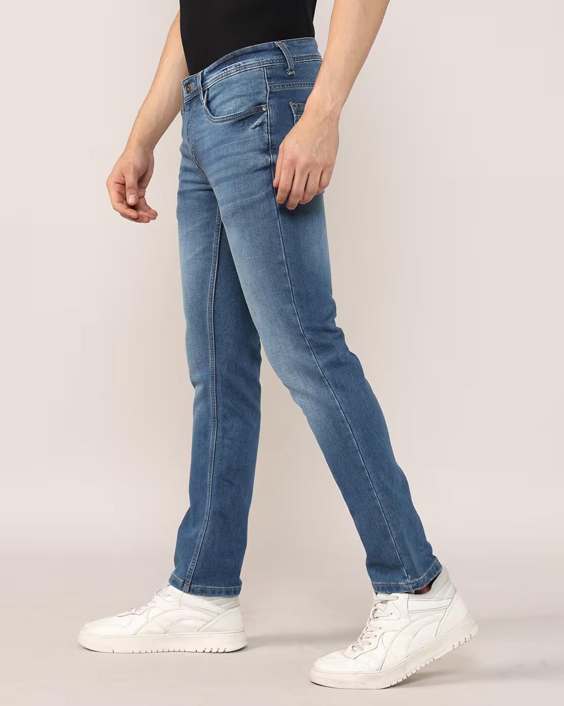 Lee Cooper | Men Mid-Wash Slim Fit Jeans|2