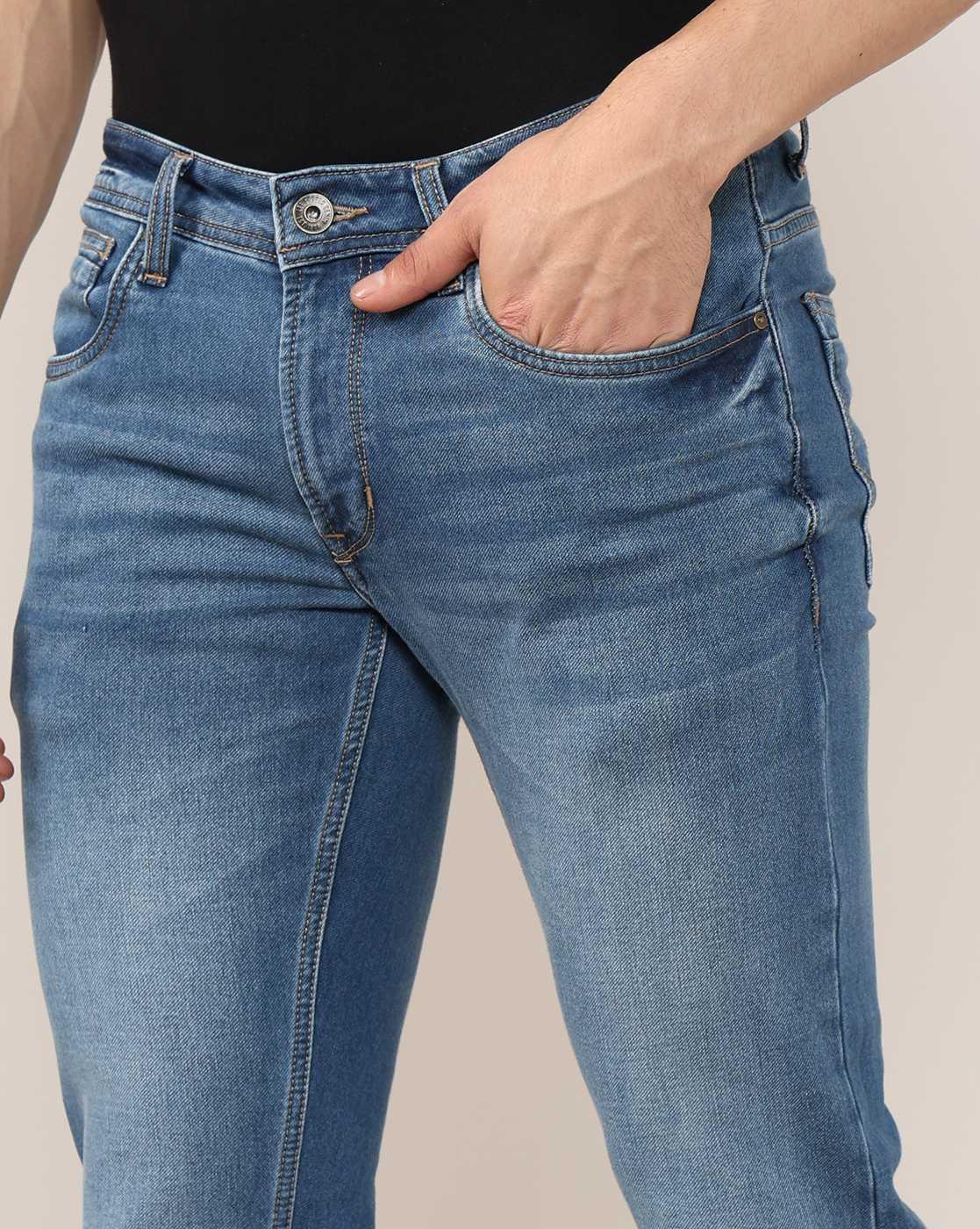 Lee Cooper | Men Mid-Wash Slim Fit Jeans|4