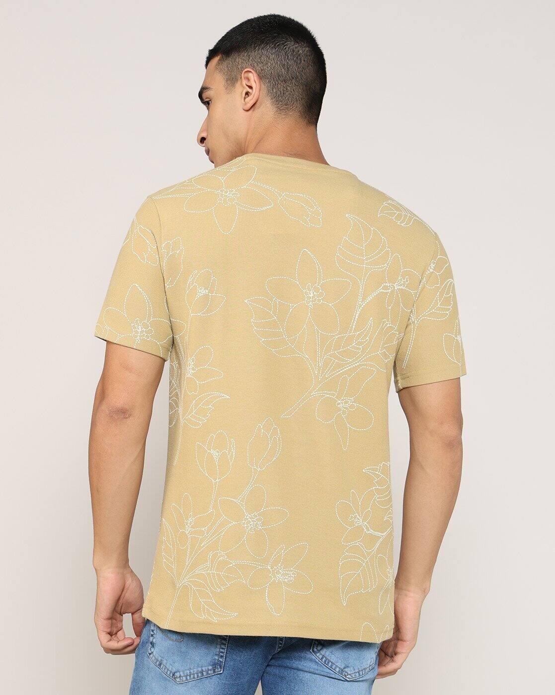 Lee Cooper | Men All-Over Print Regular Fit Crew-Neck T-Shirt|2