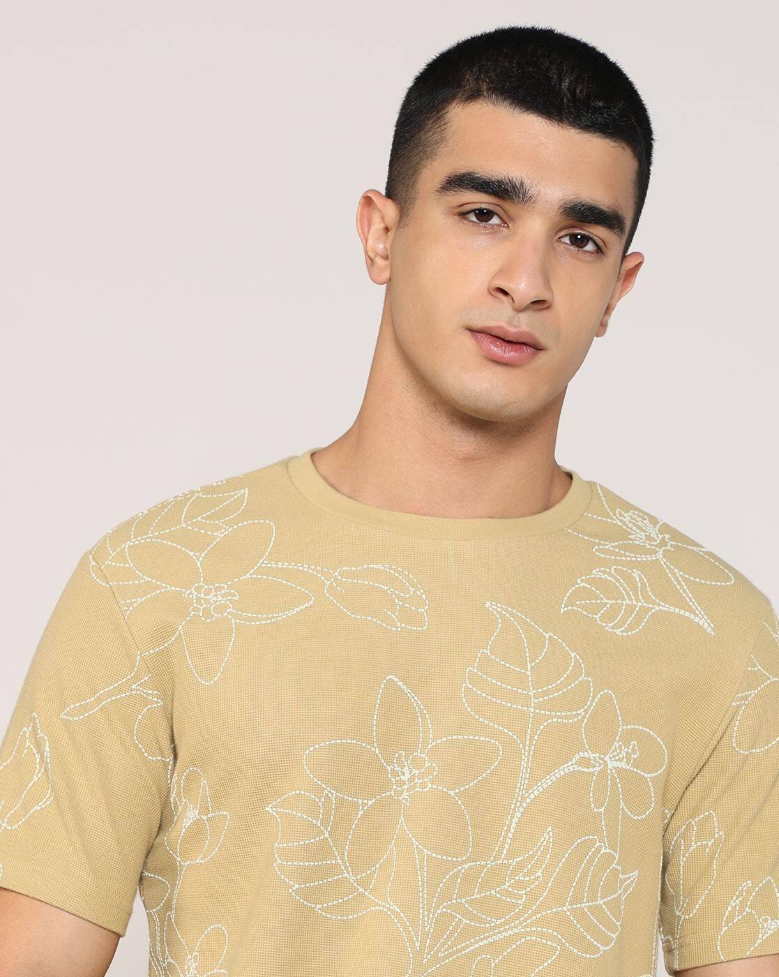 Lee Cooper | Men All-Over Print Regular Fit Crew-Neck T-Shirt|5