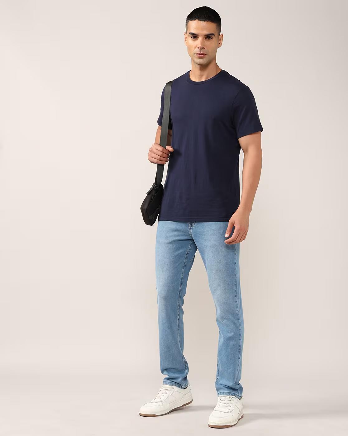 Lee Cooper | Men Mid-Wash Straight Jeans|0