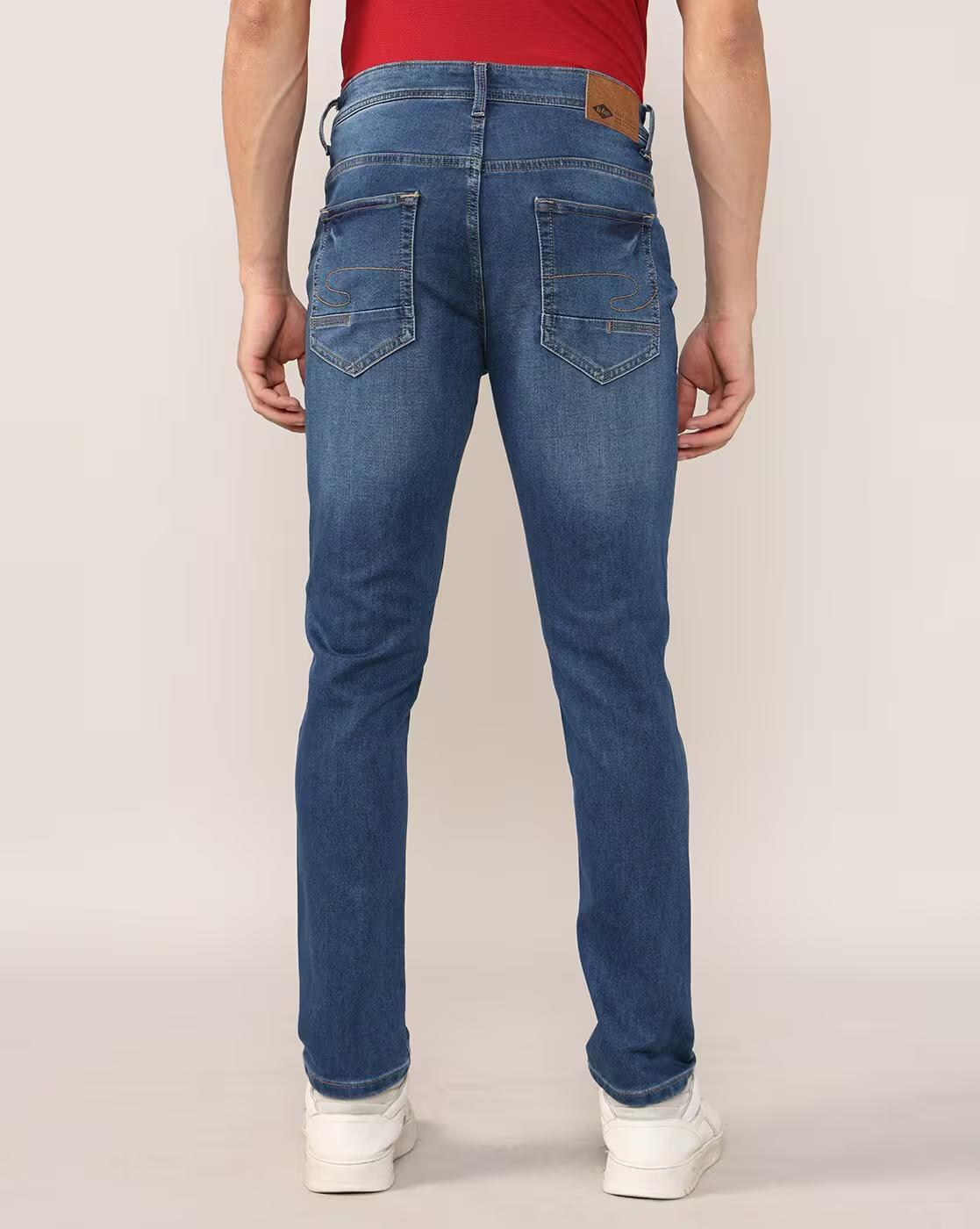 Lee Cooper | Men Lightly Washed Comfort Straight Jeans|3