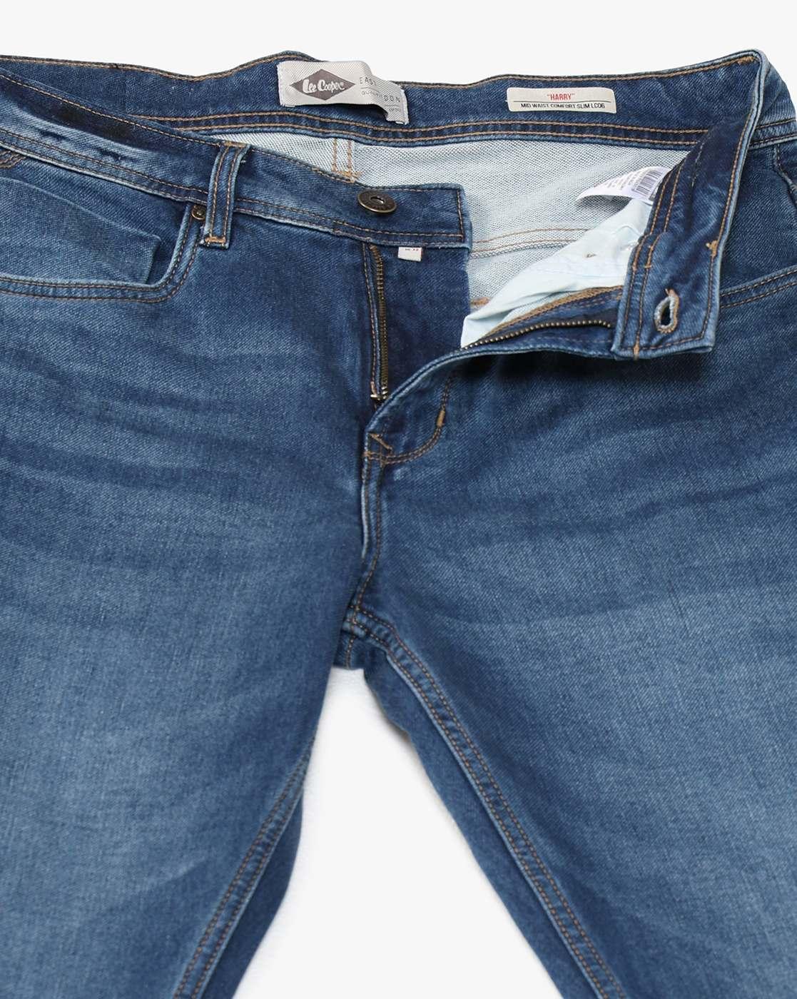 Lee Cooper | Men Lightly Washed Comfort Straight Jeans|5