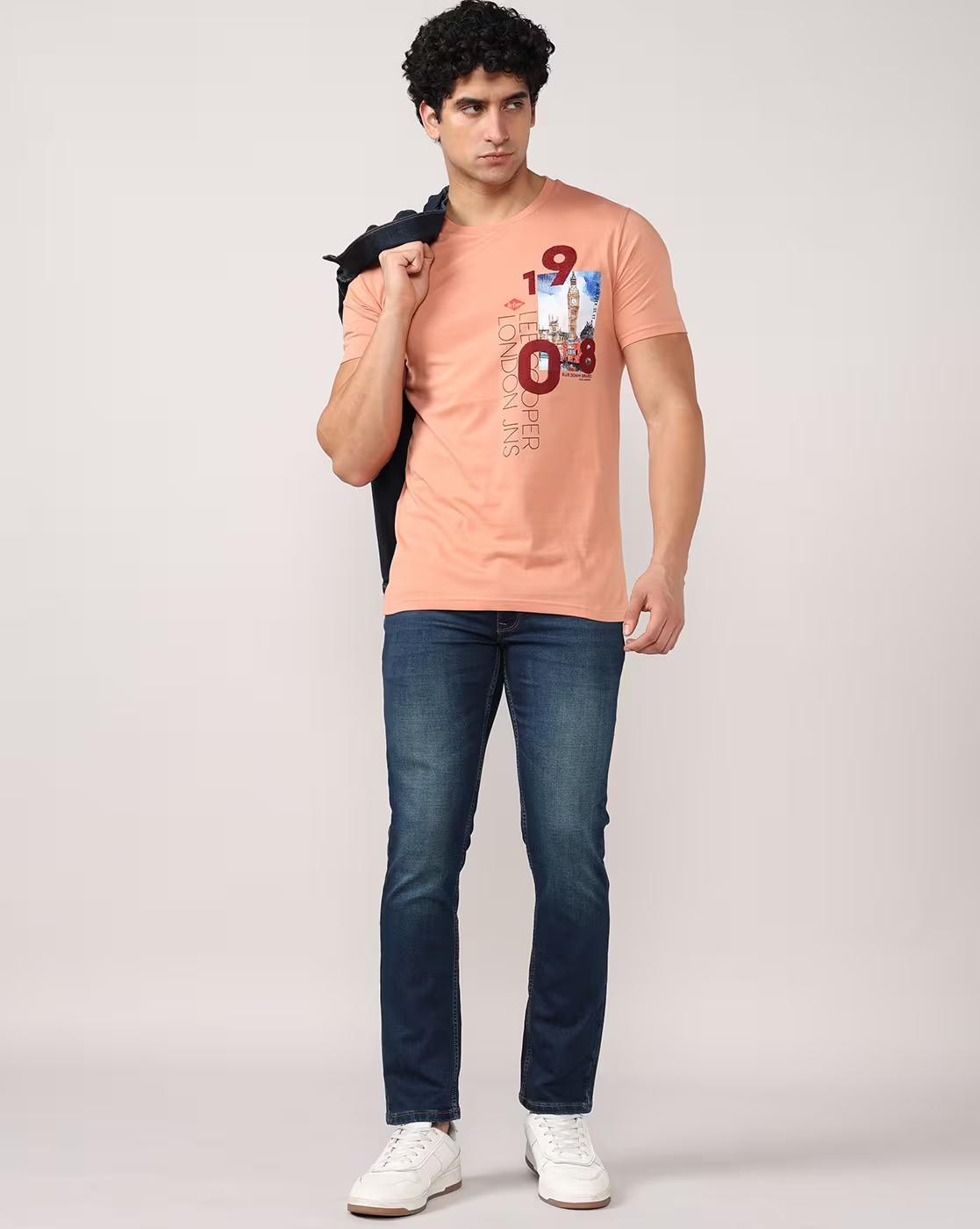 Lee Cooper | Men Lightly Washed Slim Fit Jeans|0