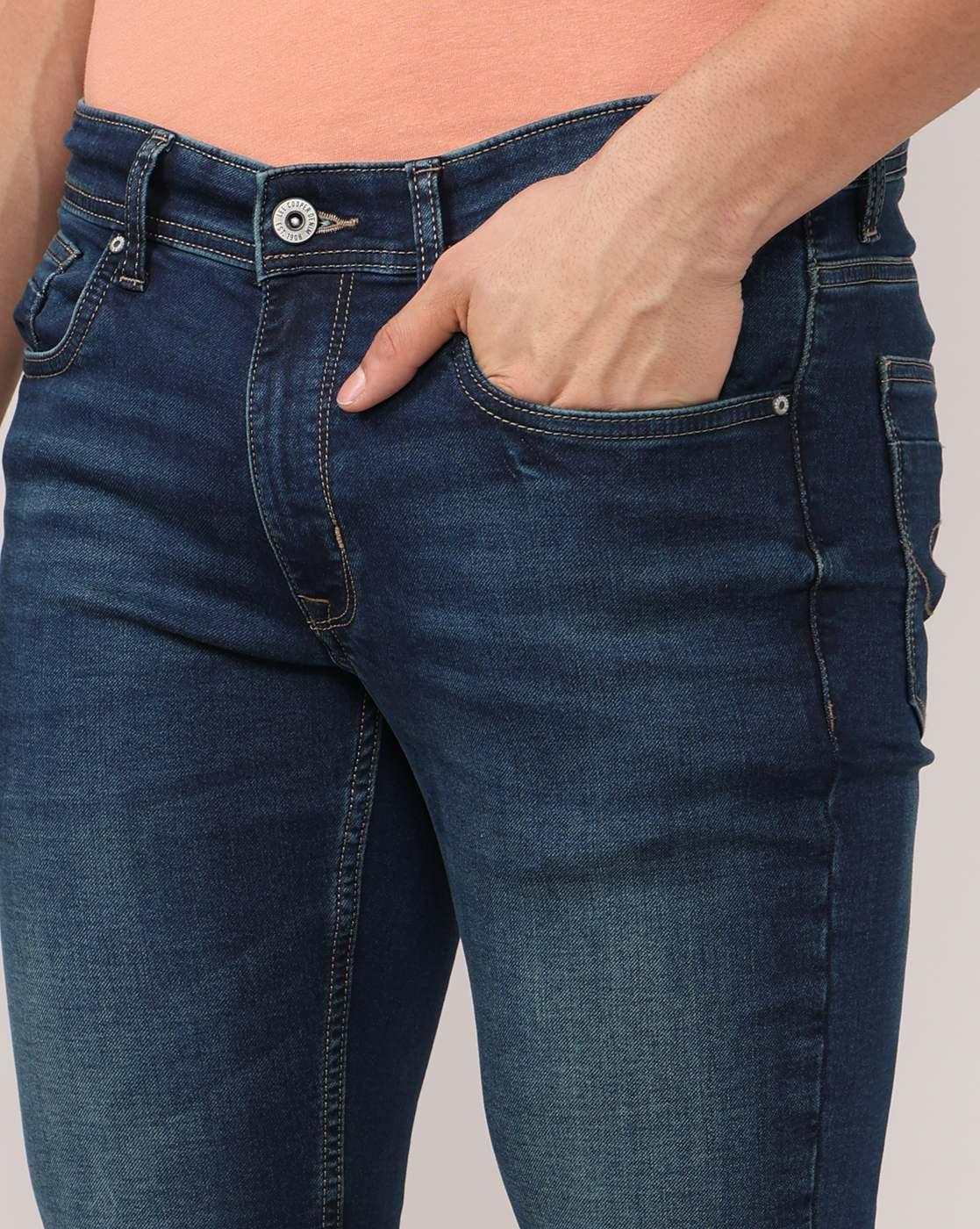Lee Cooper | Men Lightly Washed Slim Fit Jeans|4