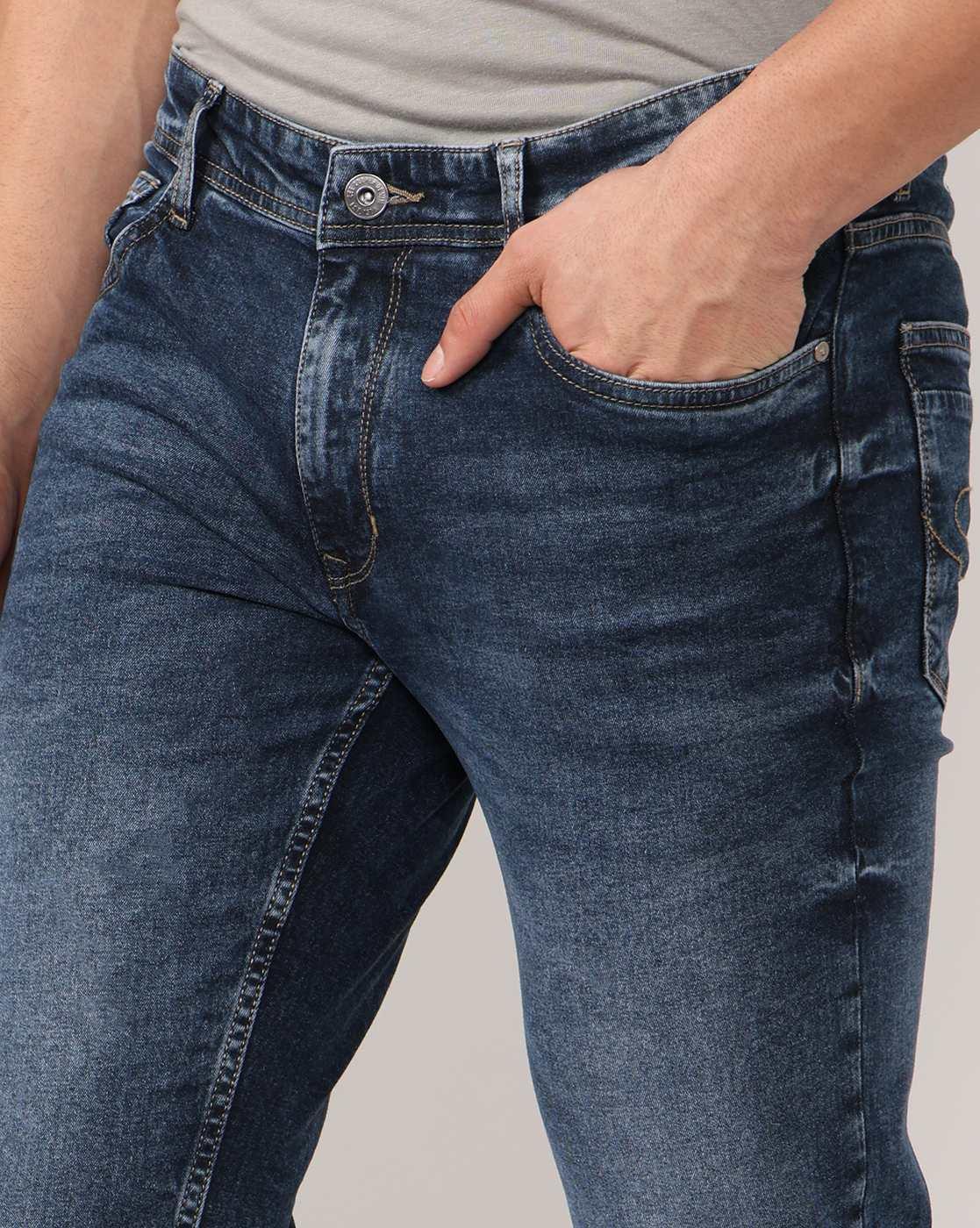 Lee Cooper | Men Lightly Washed Slim Fit Jeans|4