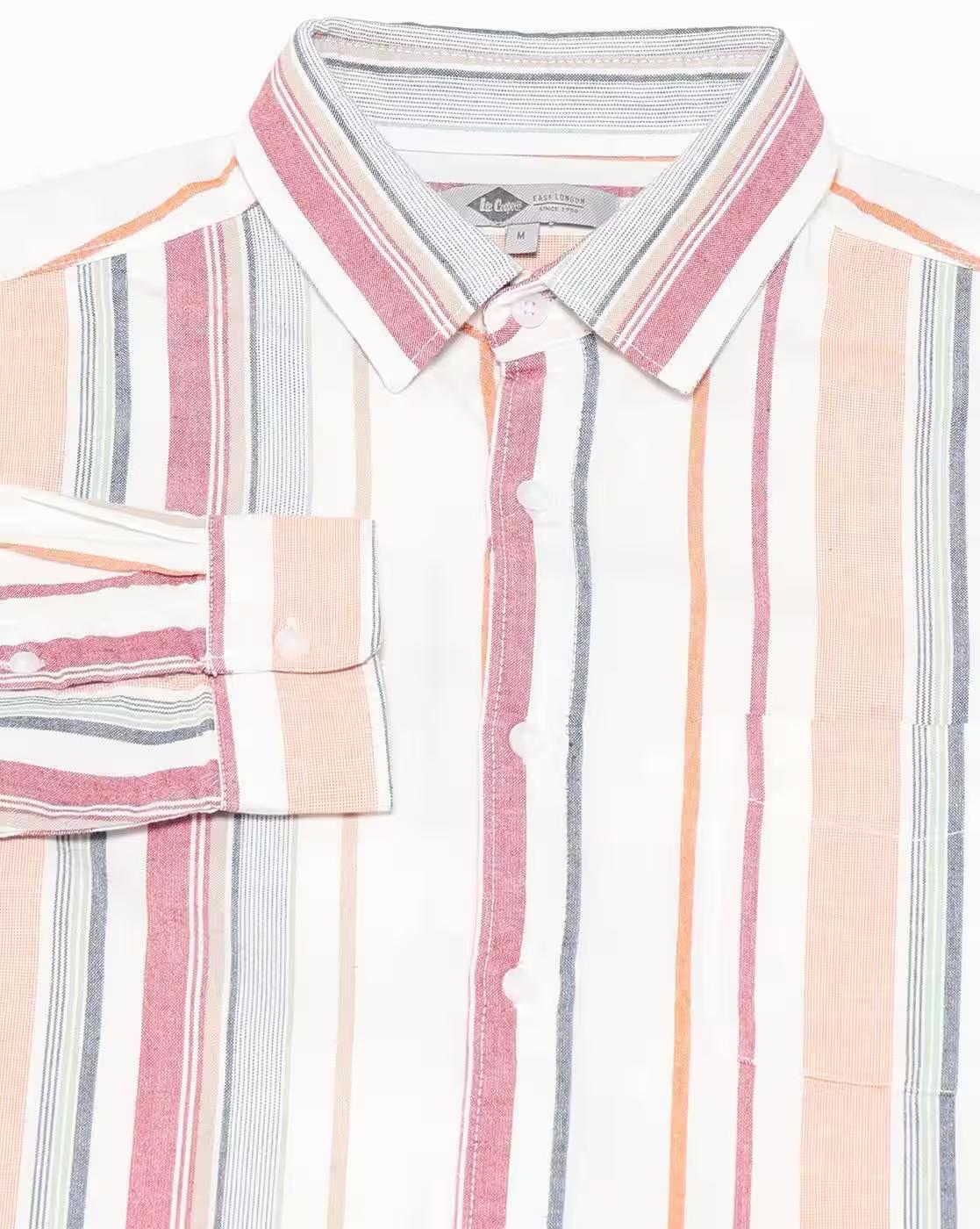 Lee Cooper | Men Stripes Regular Fit Classic Shirt|6