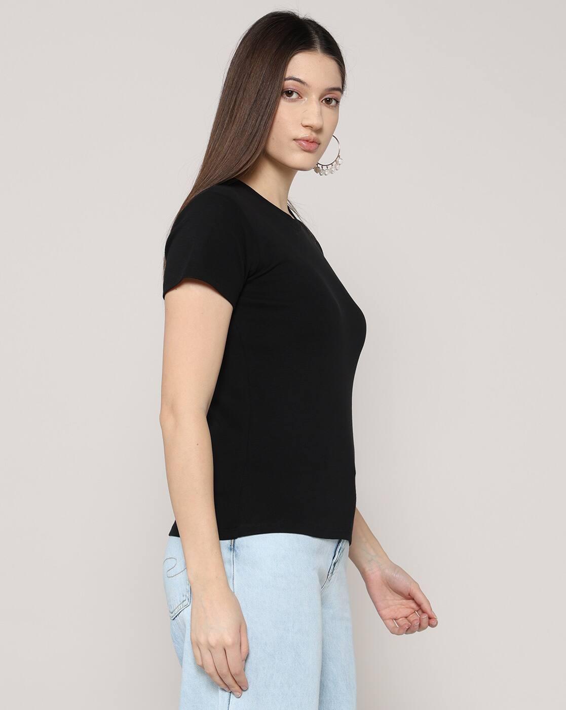 Lee Cooper | Women Regular Fit Crew-Neck T-Shirt|1