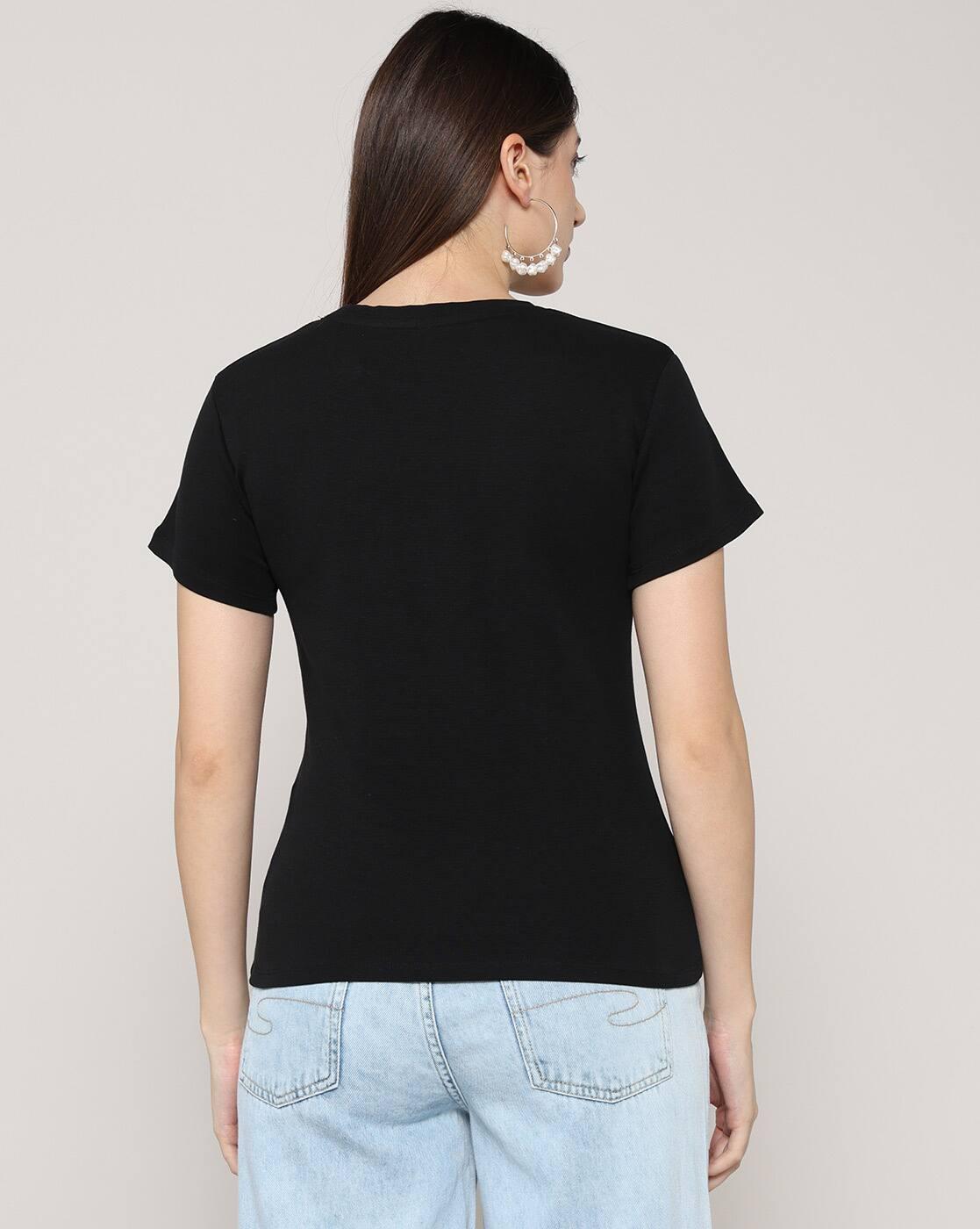 Lee Cooper | Women Regular Fit Crew-Neck T-Shirt|2