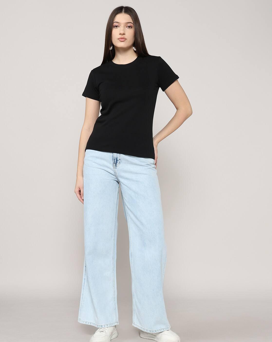 Lee Cooper | Women Regular Fit Crew-Neck T-Shirt|3