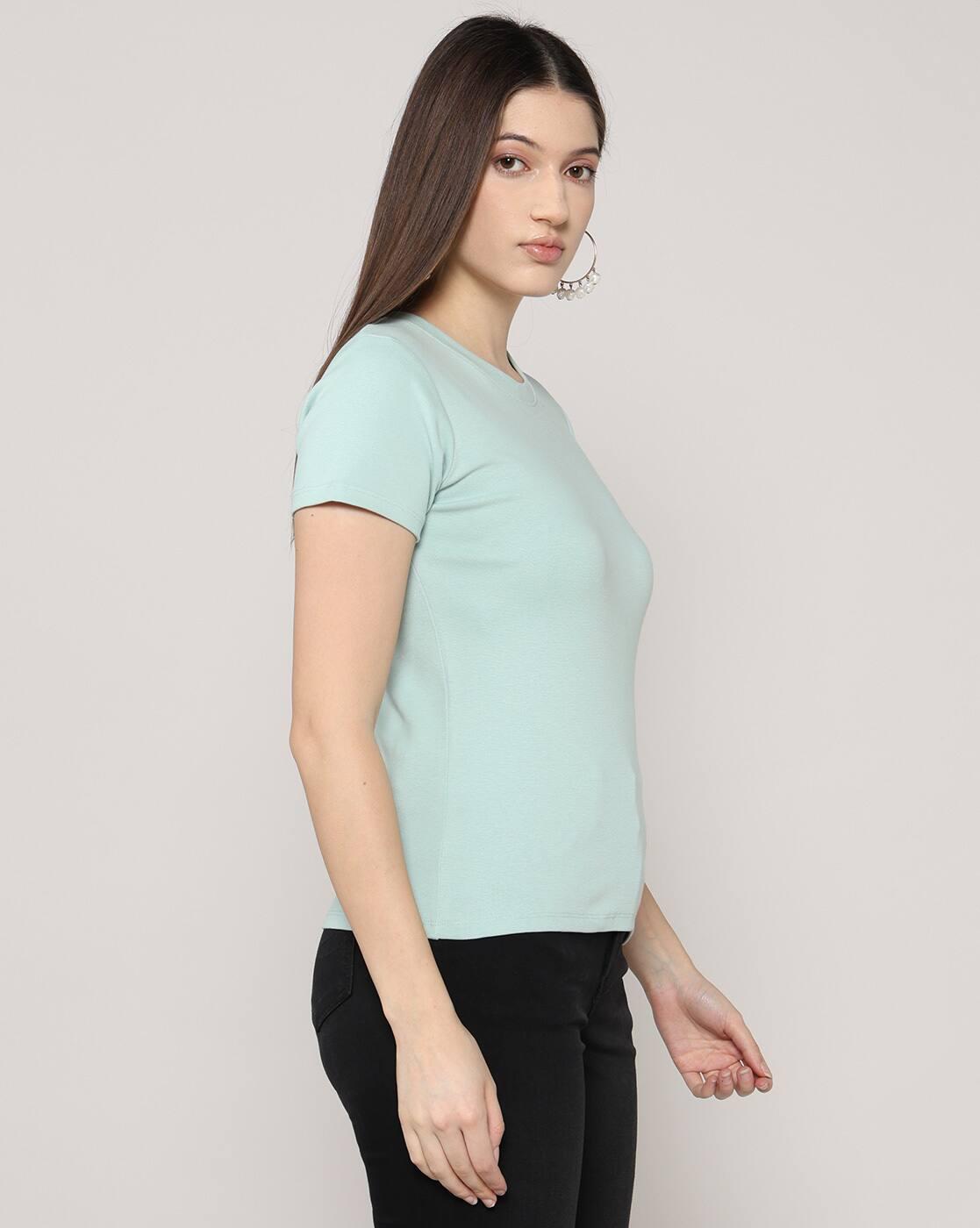 Lee Cooper | Women Regular Fit Crew-Neck T-Shirt|1