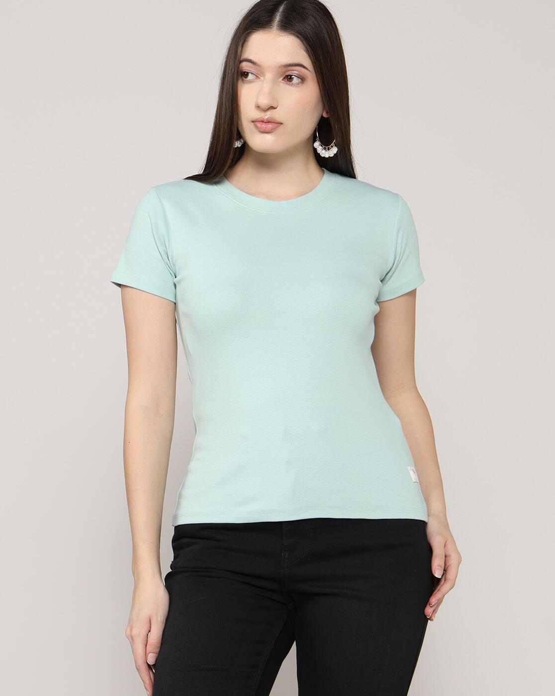 Lee Cooper | Women Regular Fit Crew-Neck T-Shirt|3