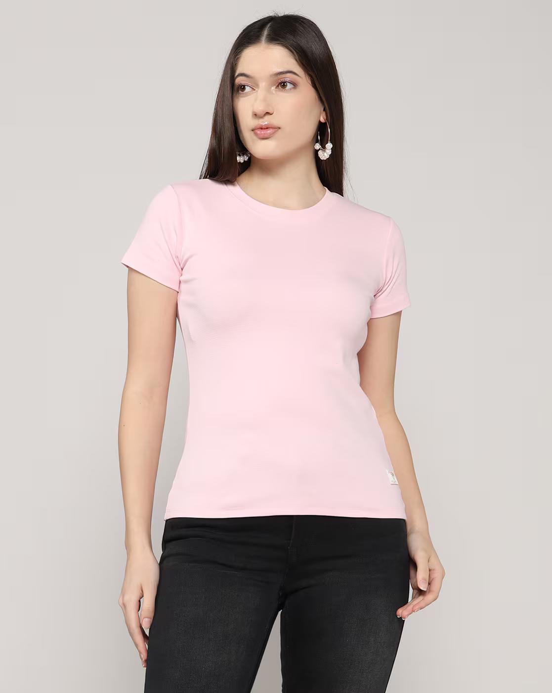 Lee Cooper | Women Regular Fit Crew-Neck T-Shirt|0