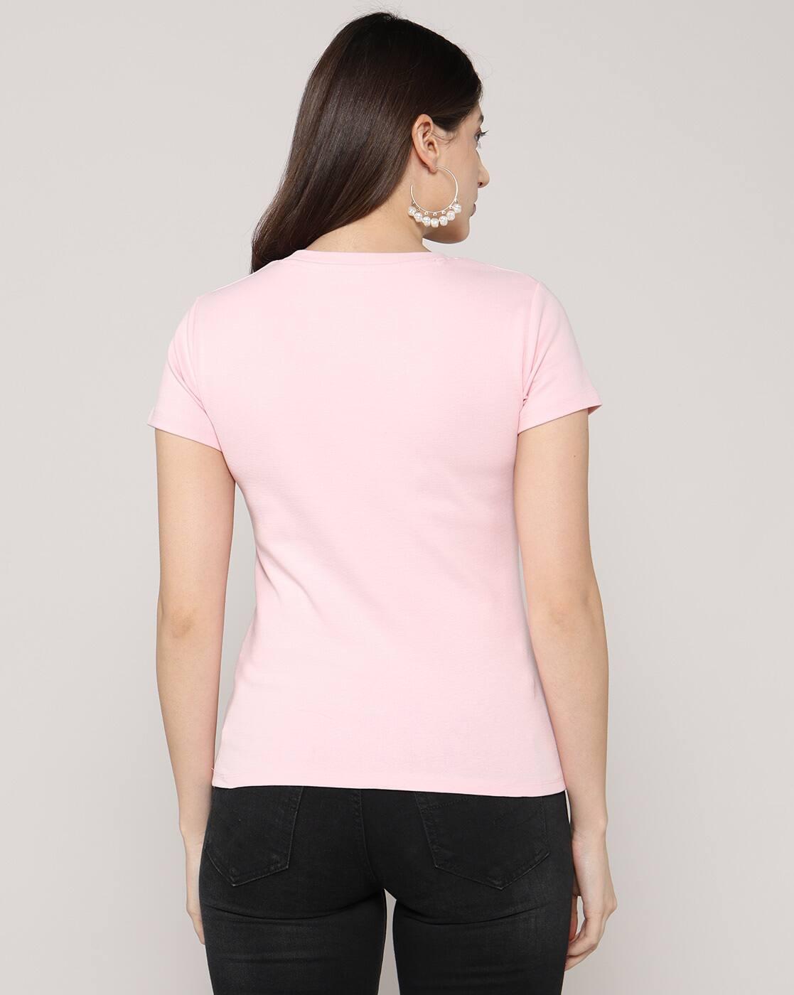Lee Cooper | Women Regular Fit Crew-Neck T-Shirt|2