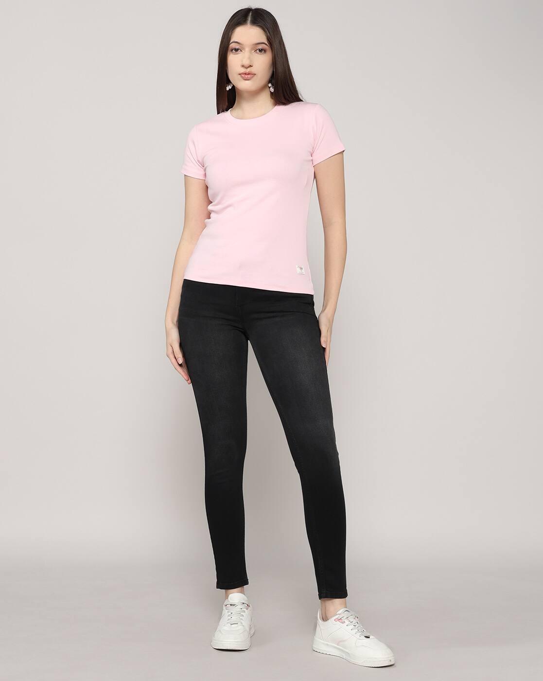 Lee Cooper | Women Regular Fit Crew-Neck T-Shirt|3