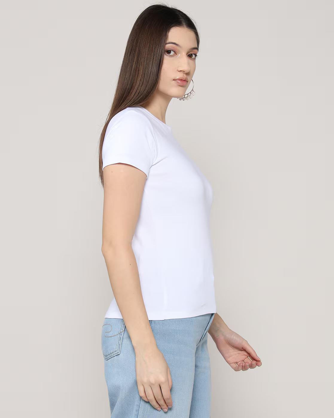 Lee Cooper | Women Regular Fit Crew-Neck T-Shirt|1