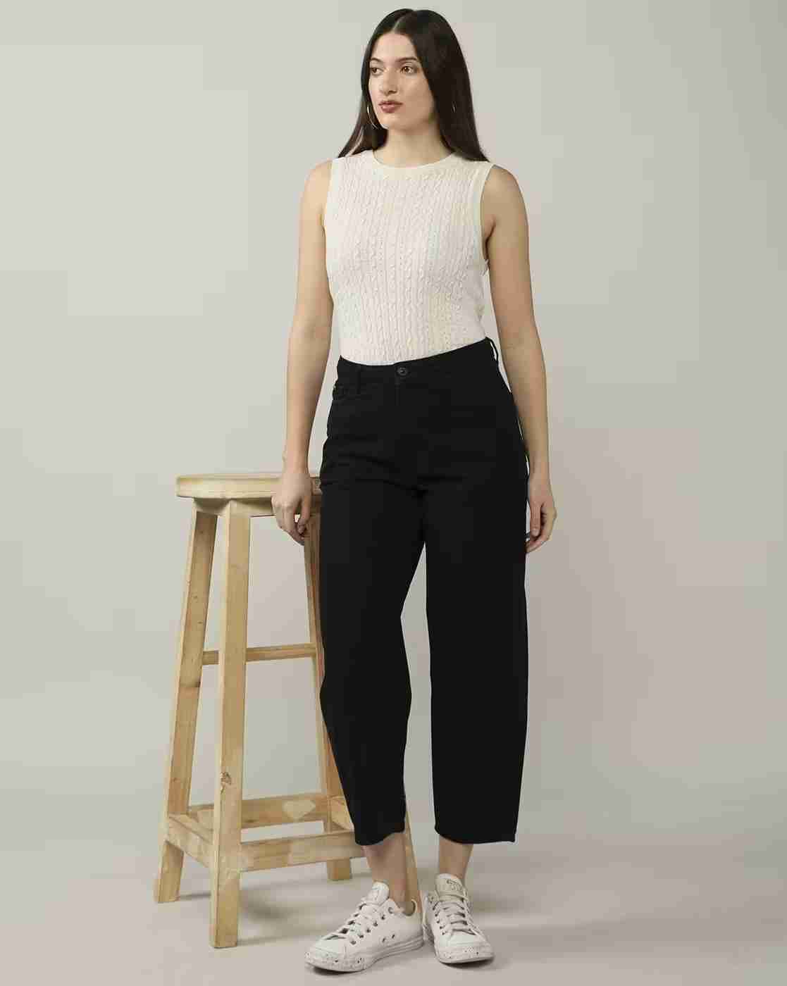 Women High-Rise Barrel Fit Jeans