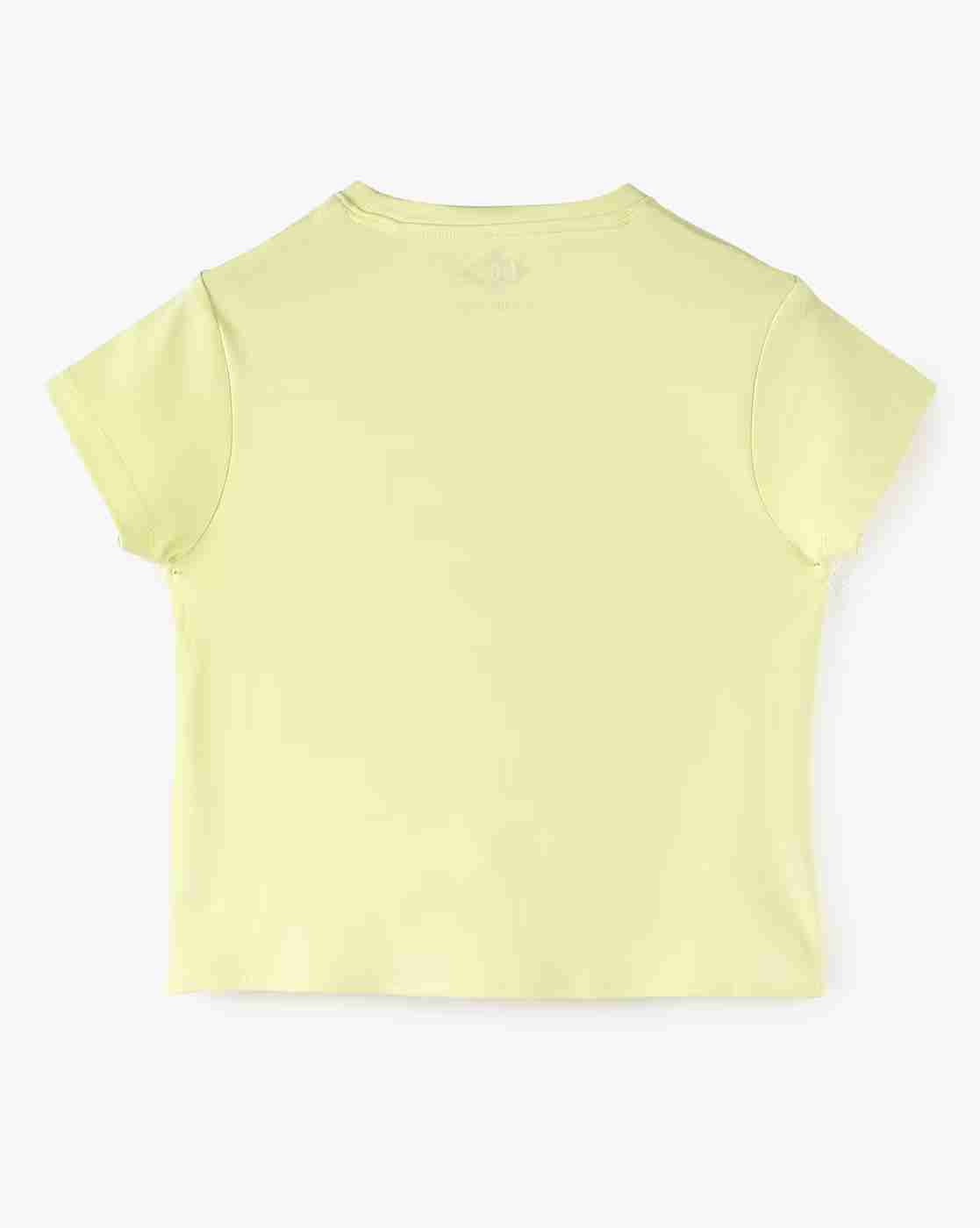 Girls Graphic Print Regular Fit Crew-Neck T-Shirt - Lee Cooper Yellow