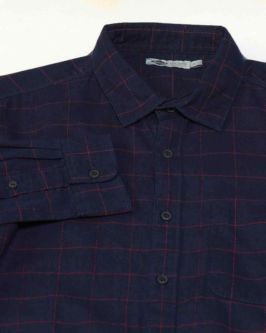 Lee Cooper | Men Checked Regular Fit Shirt with Patch Pocket|6