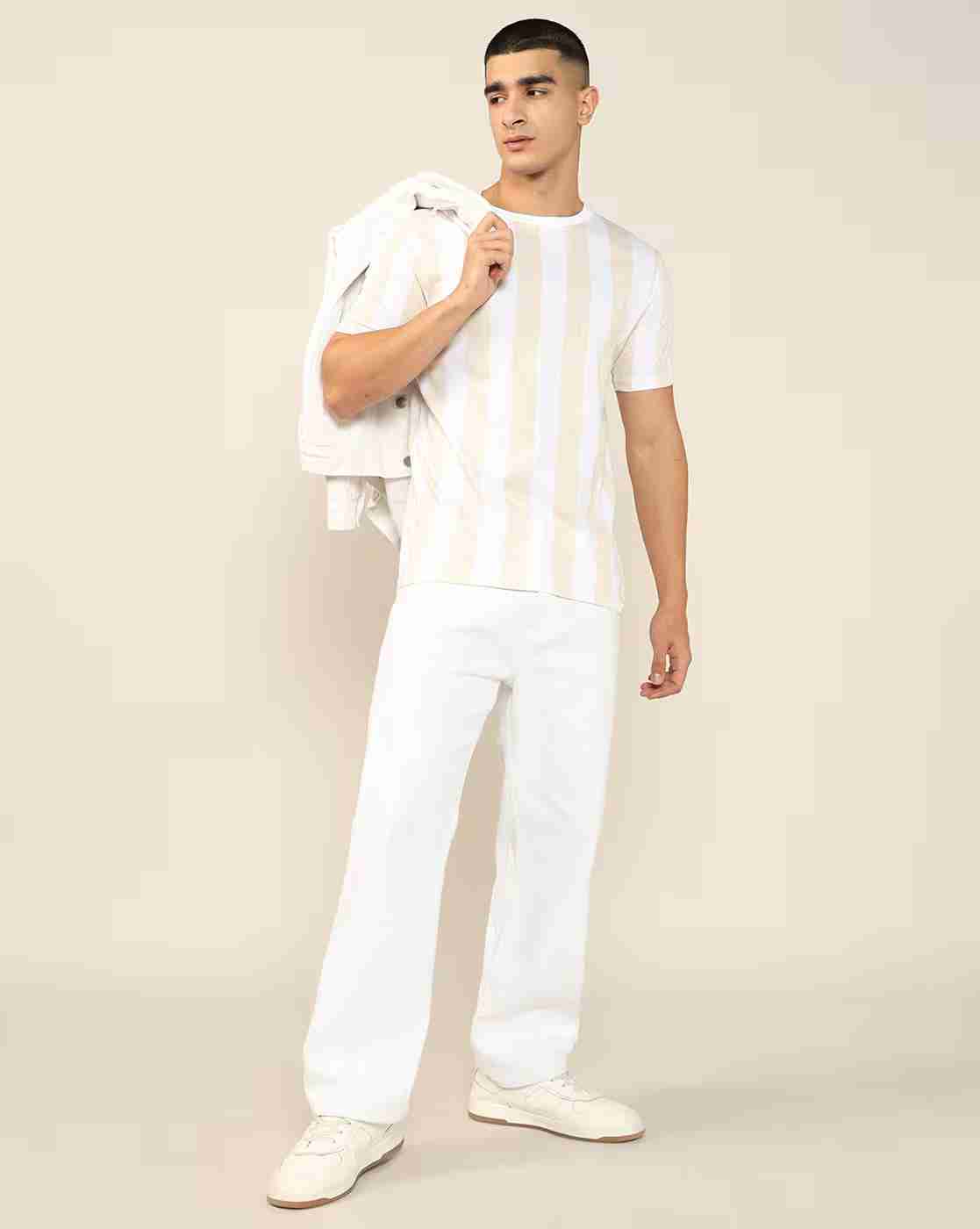 Lee Cooper | Men Vertical Striped Regular Fit Crew-Neck T-Shirt|4