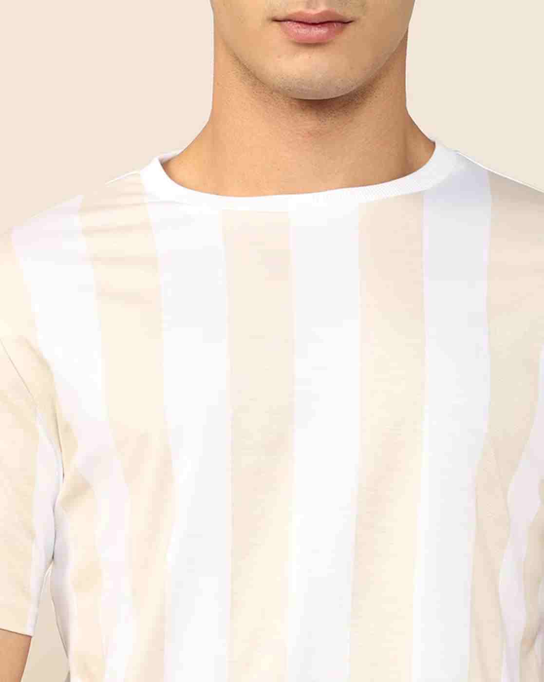 Lee Cooper | Men Vertical Striped Regular Fit Crew-Neck T-Shirt|5