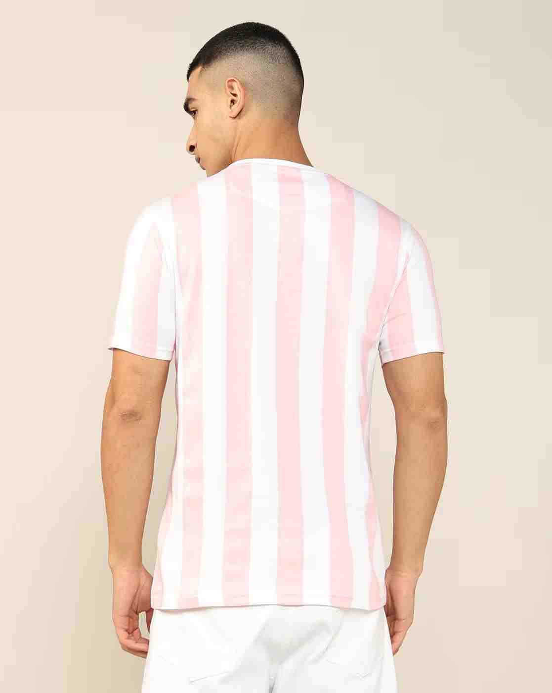 Lee Cooper | Men Vertical Striped Regular Fit Crew-Neck T-Shirt|2
