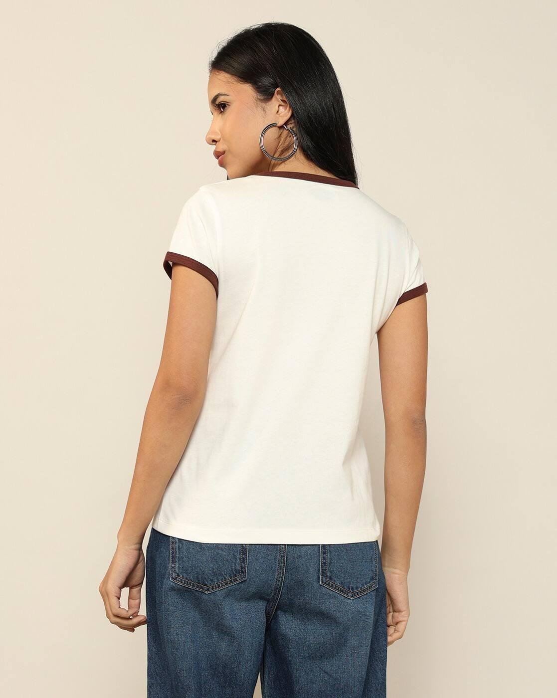Lee Cooper | Women Graphic Print Regular Fit Round-Neck T-Shirt|2
