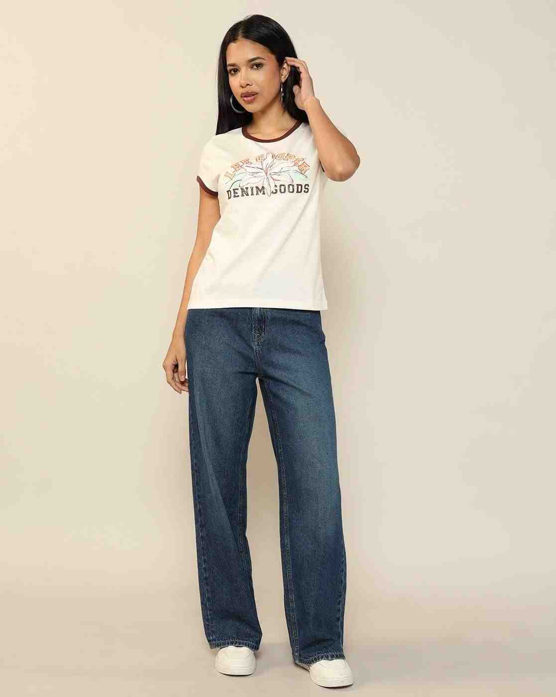 Lee Cooper | Women Graphic Print Regular Fit Round-Neck T-Shirt|3