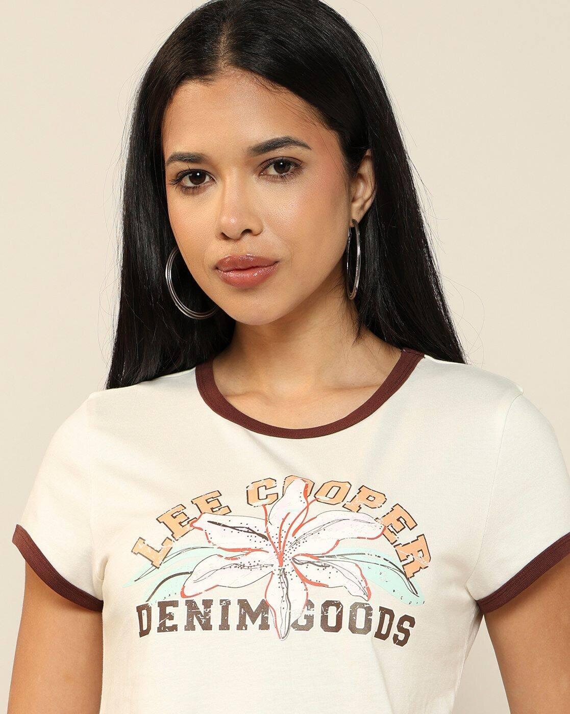Lee Cooper | Women Graphic Print Regular Fit Round-Neck T-Shirt|4