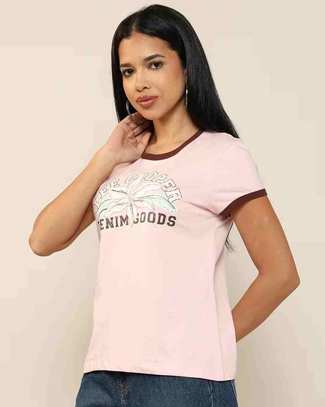 Lee Cooper | Women Graphic Print Regular Fit Round-Neck T-Shirt|0