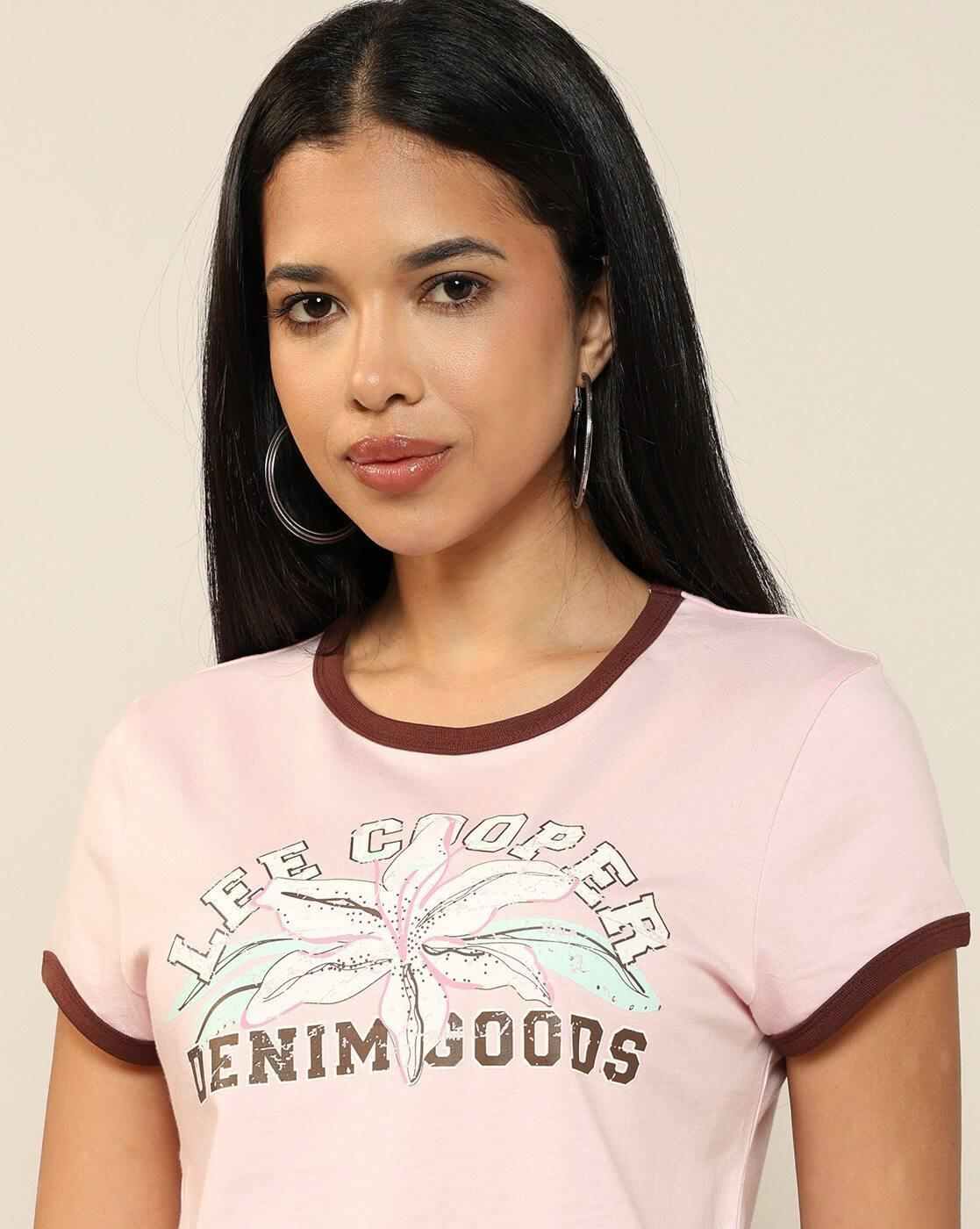 Lee Cooper | Women Graphic Print Regular Fit Round-Neck T-Shirt|4