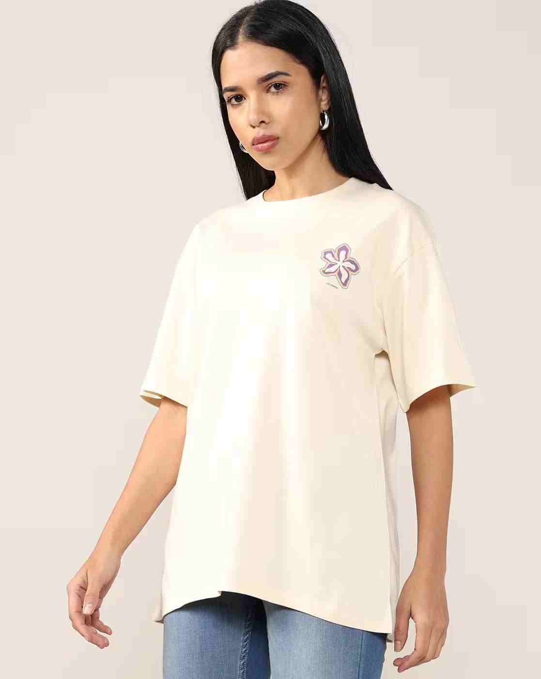 Lee Cooper | Women Regular Fit Crew-Neck T-Shirt with Floral Print|0