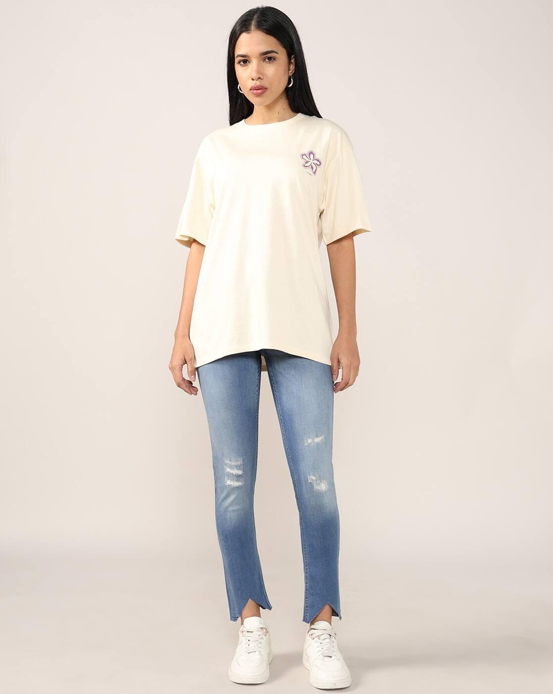 Lee Cooper | Women Regular Fit Crew-Neck T-Shirt with Floral Print|3