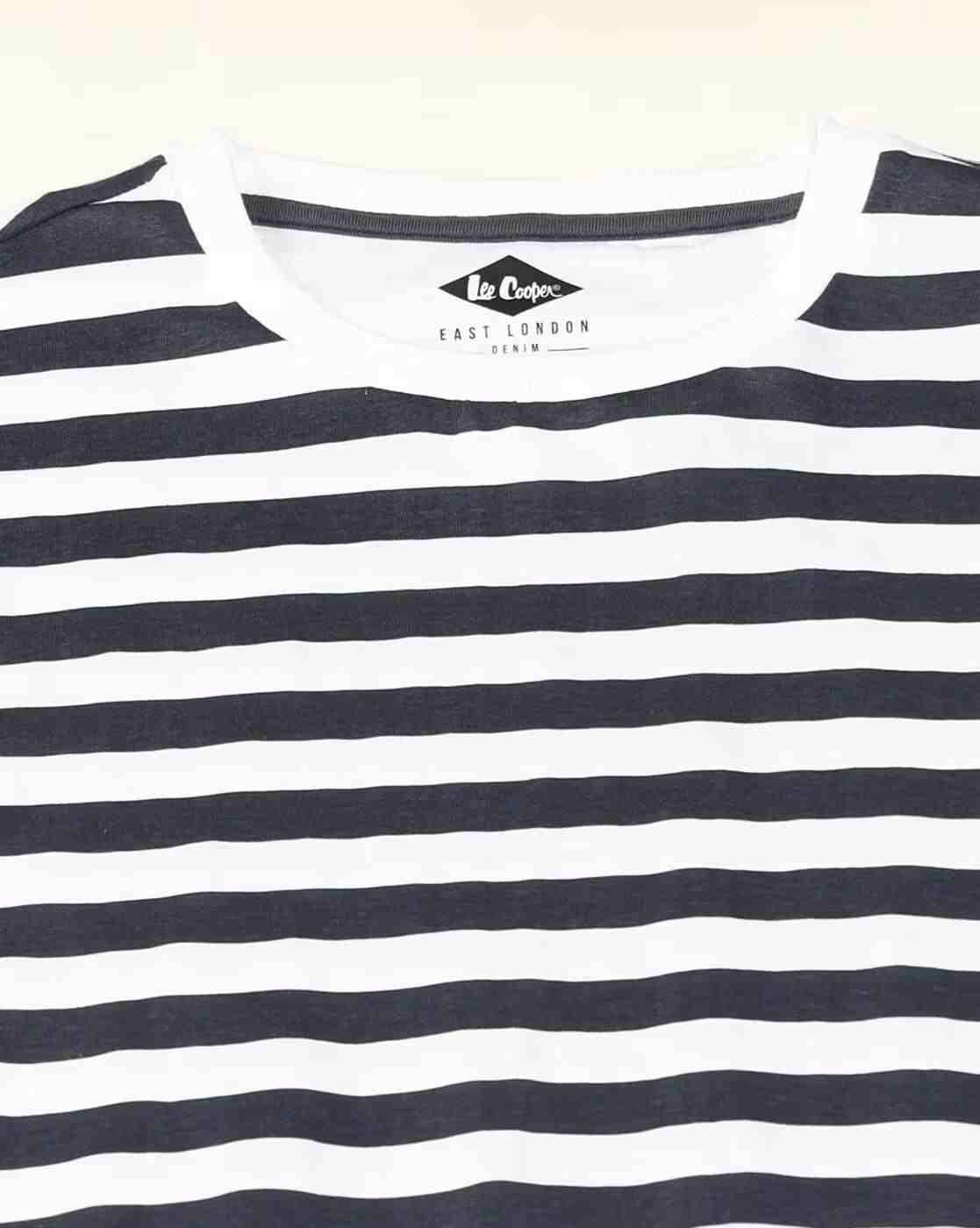 Lee Cooper | Men Horizontal Striped Regular Fit Crew-Neck T-Shirt|6