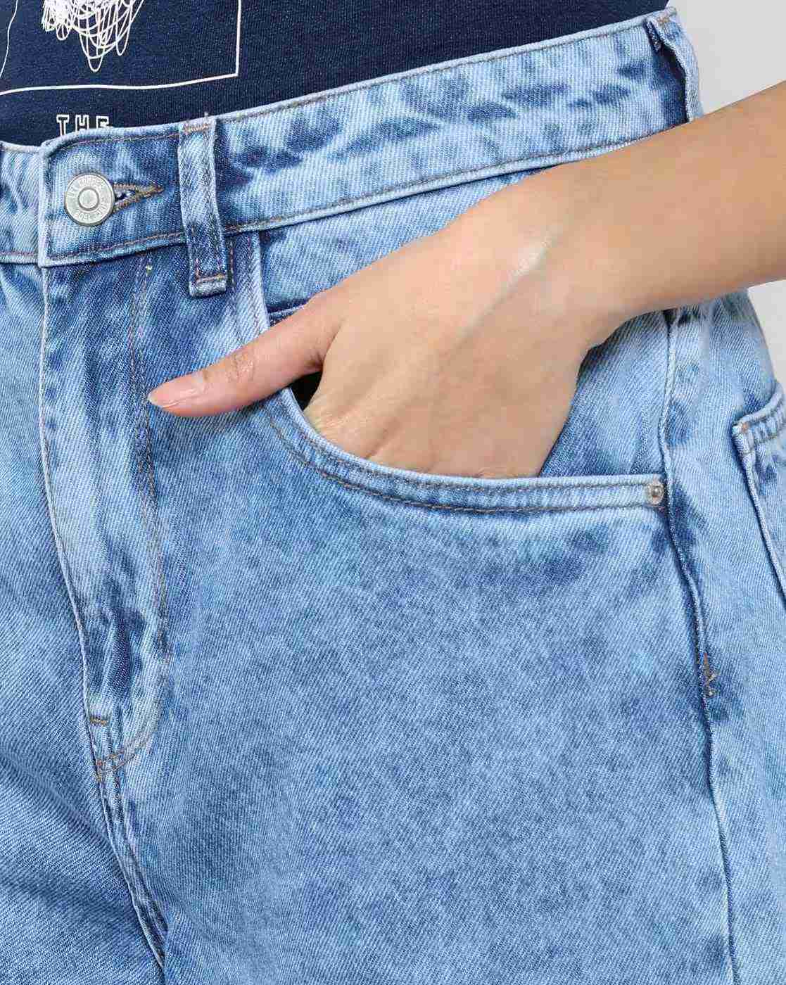 Lee Cooper | Women Mid-Rise Denim Shorts|4