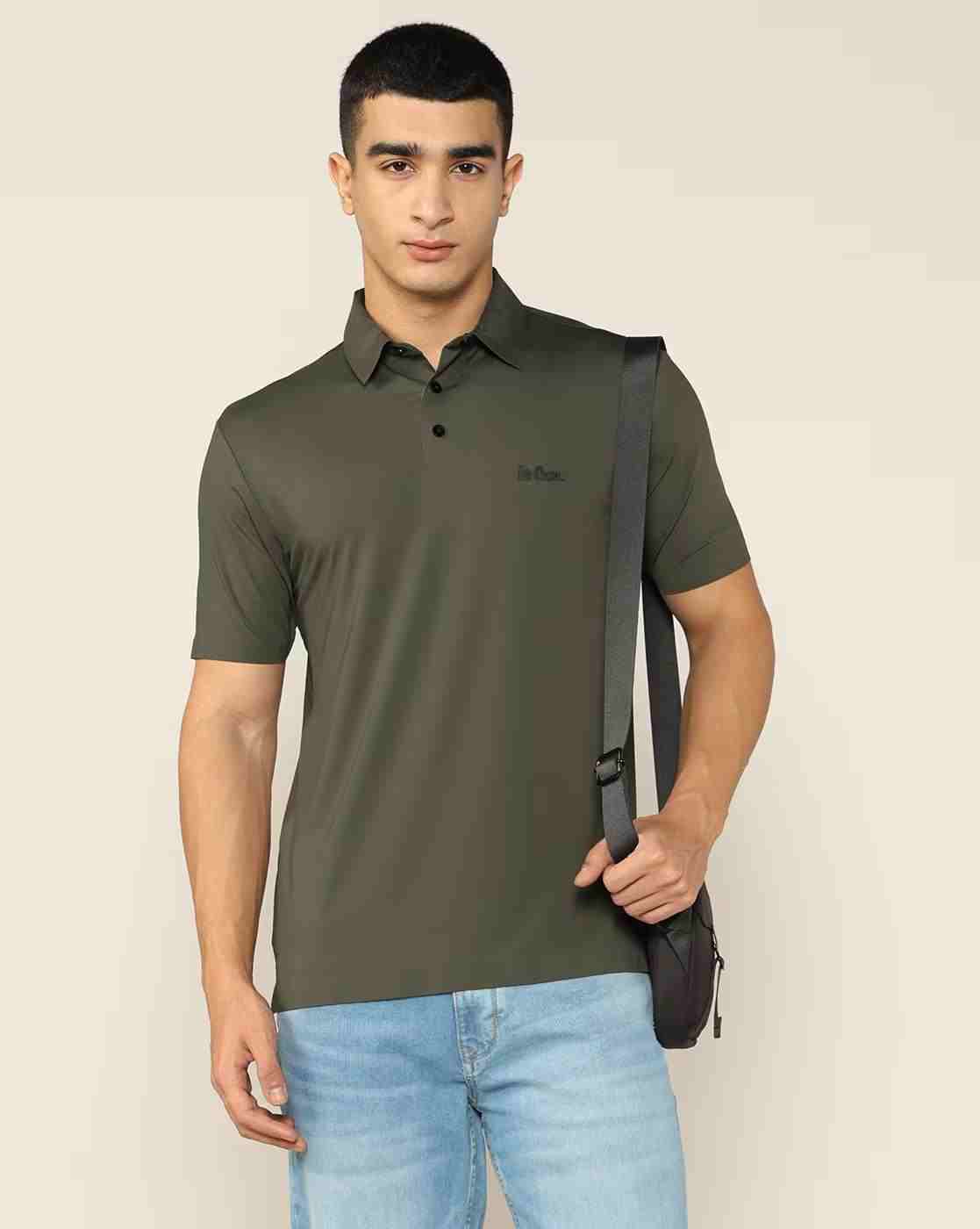 Men Regular Fit Polo T-Shirt with Logo Embroidery