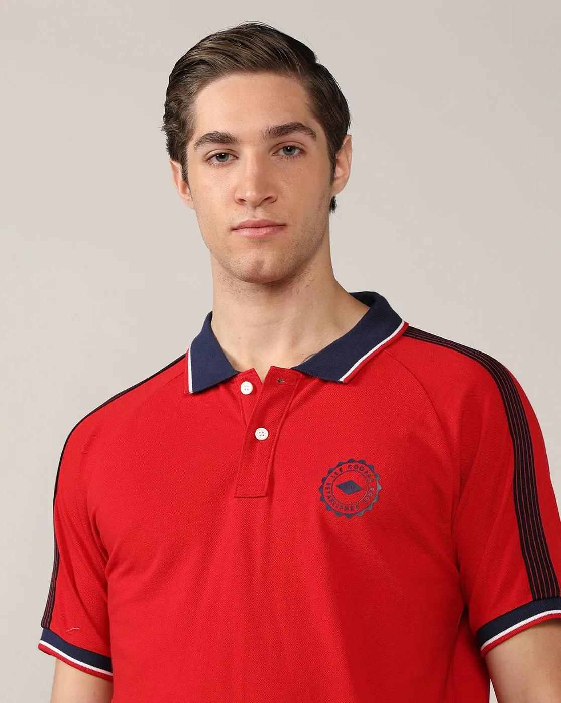 Lee Cooper | Men Embroidered Regular Fit Polo T-Shirt|5