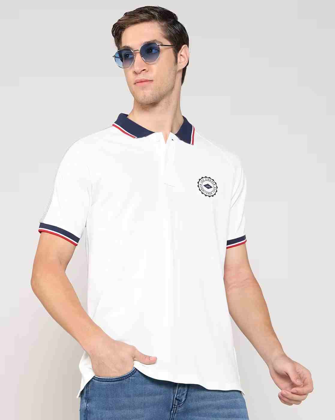 Men Embroidered Regular Fit Polo T-Shirt