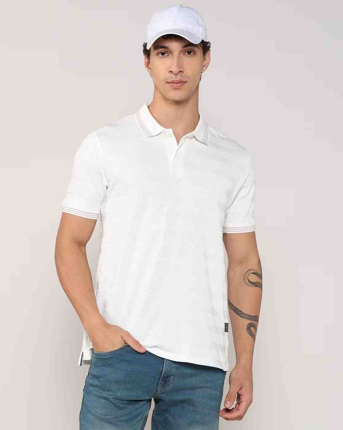 Lee Cooper | Men Regular Fit Polo T-Shirt with Contrast Taping|0