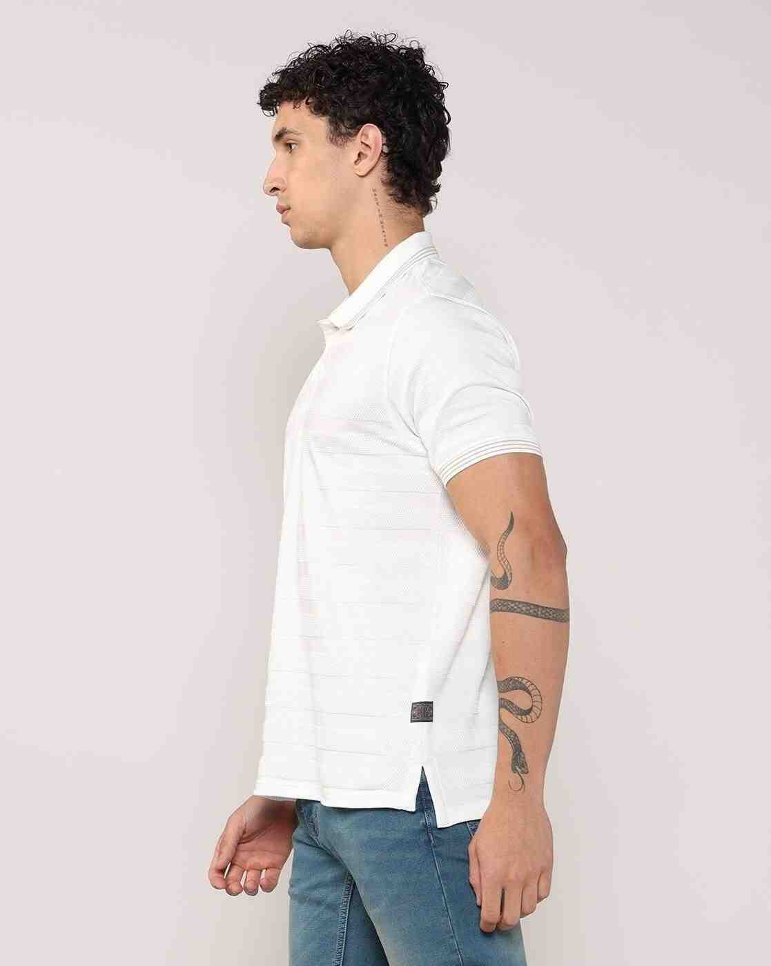 Lee Cooper | Men Regular Fit Polo T-Shirt with Contrast Taping|1