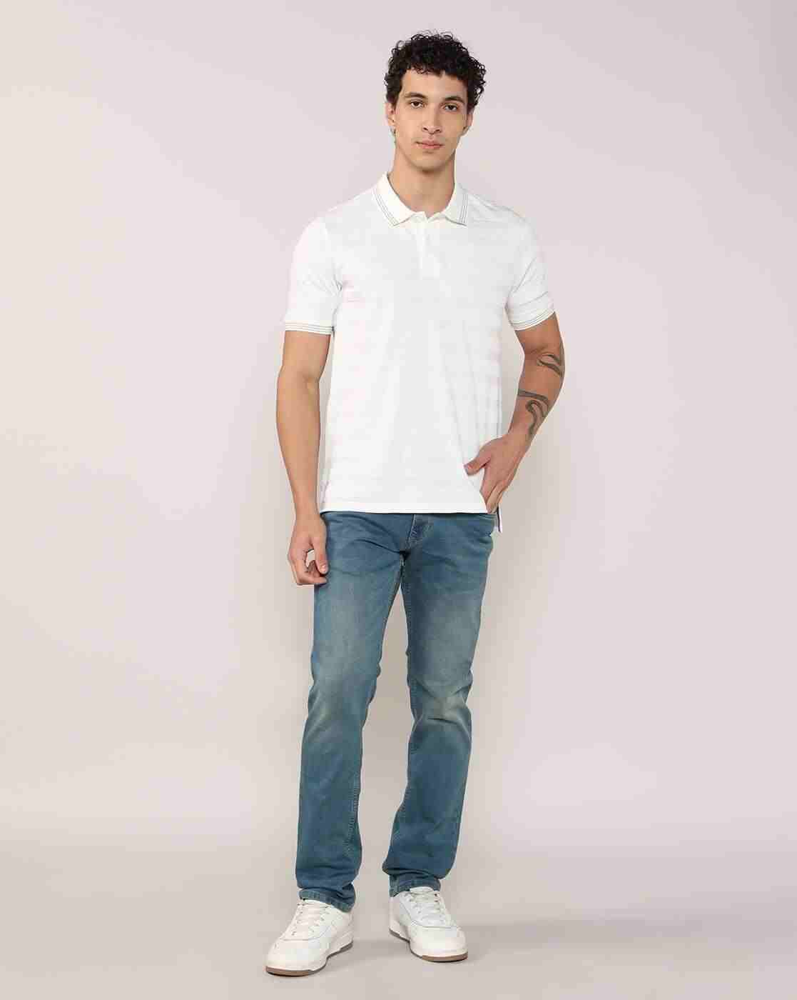 Lee Cooper | Men Regular Fit Polo T-Shirt with Contrast Taping|4