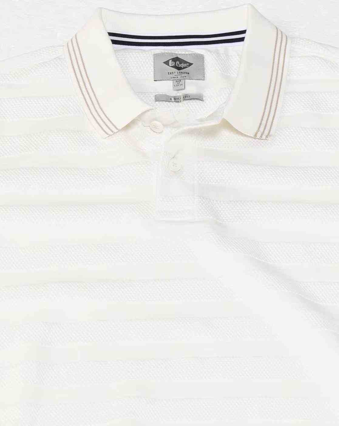Lee Cooper | Men Regular Fit Polo T-Shirt with Contrast Taping|7