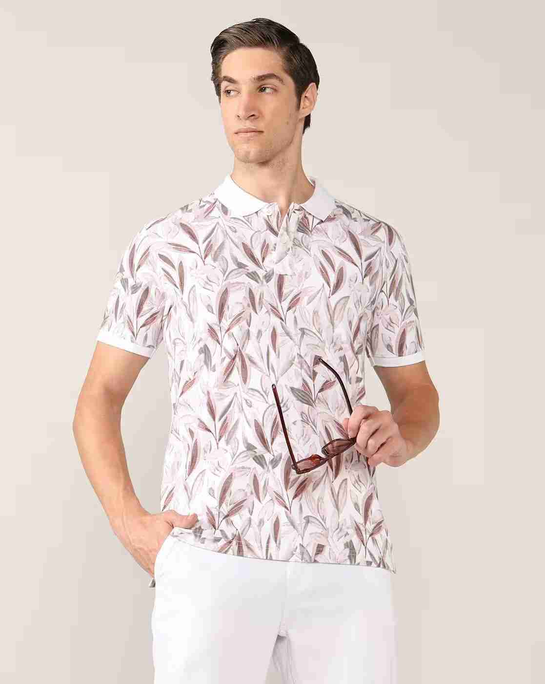 Men All-Over Print Regular Fit Polo T-Shirt